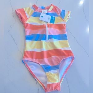 Snapper rock girls swimsuit Good Vibes SS Surf Suit, NWT, size 3-4